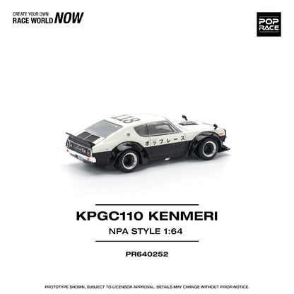 Pop Race Kenmeri KPGC110 NPA Style PR640252 1/64 Diecast