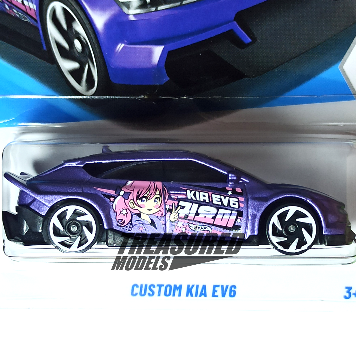 Hot Wheels Kia Custom EV6 Metalflake Lavender 2025 Main Line HW EV 1/64 Die Cast
