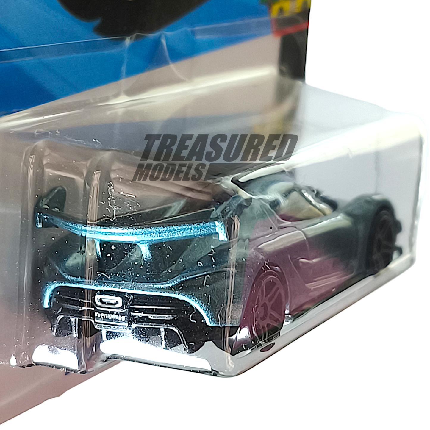 Hot Wheels Koenigsegg 2020 Jesko Metalflake Horizon Blue 2025 Main Line HW Race Day 1/64 Diecast