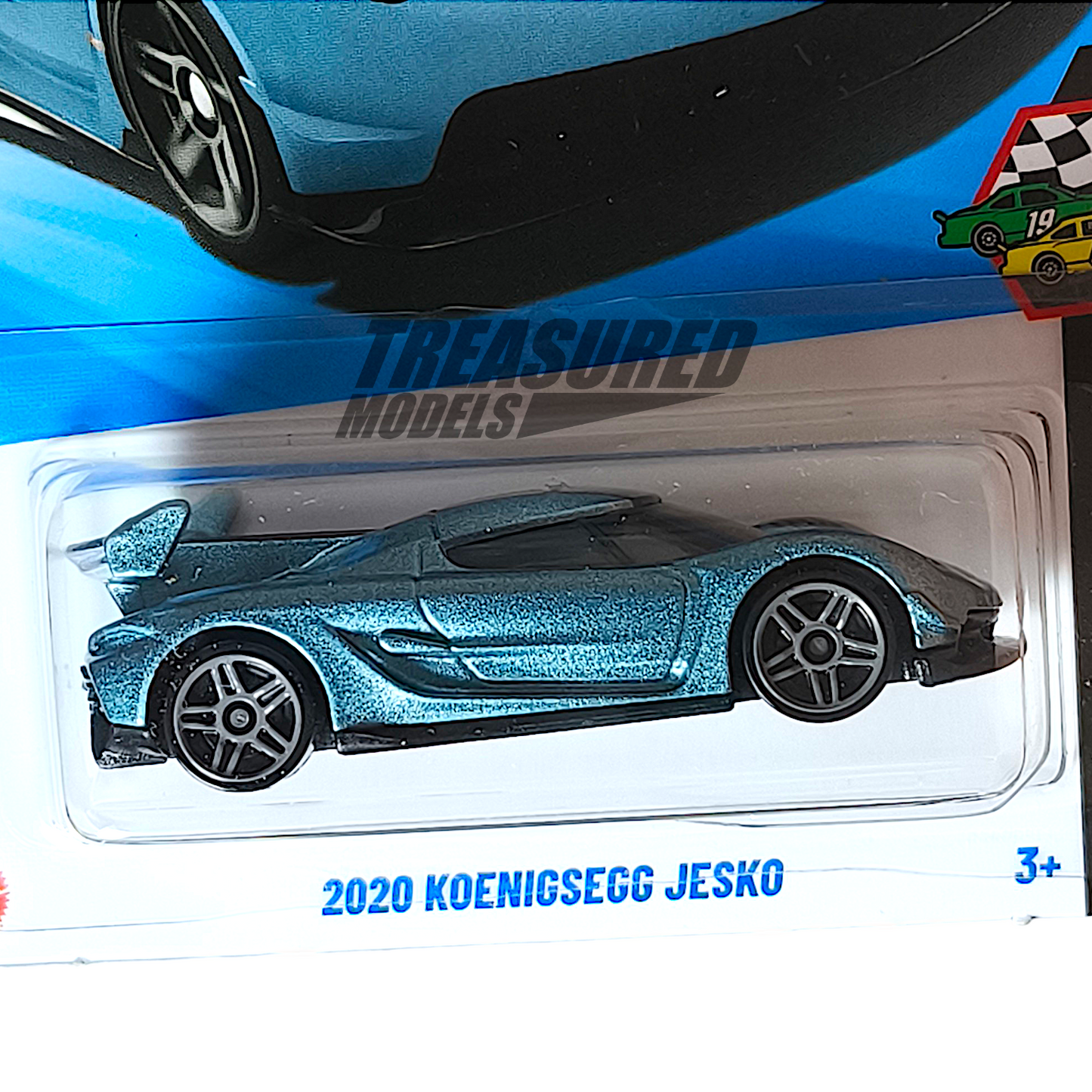 Hot Wheels Koenigsegg 2020 Jesko Metalflake Horizon Blue 2025 Main Line HW Race Day 1/64 Diecast