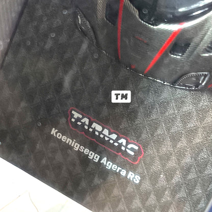 Tarmac Works Koenigsegg Agera RS Black Carbon Fiber Red Accents 1/64 Diecast