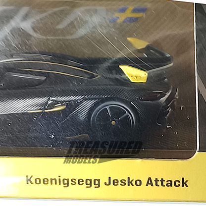 Tarmac Works Koenigsegg Jesko Attack Black Carbon Fibre Special Edition Hong Kong Toy Car Salon 2025 1/64 Die Cast