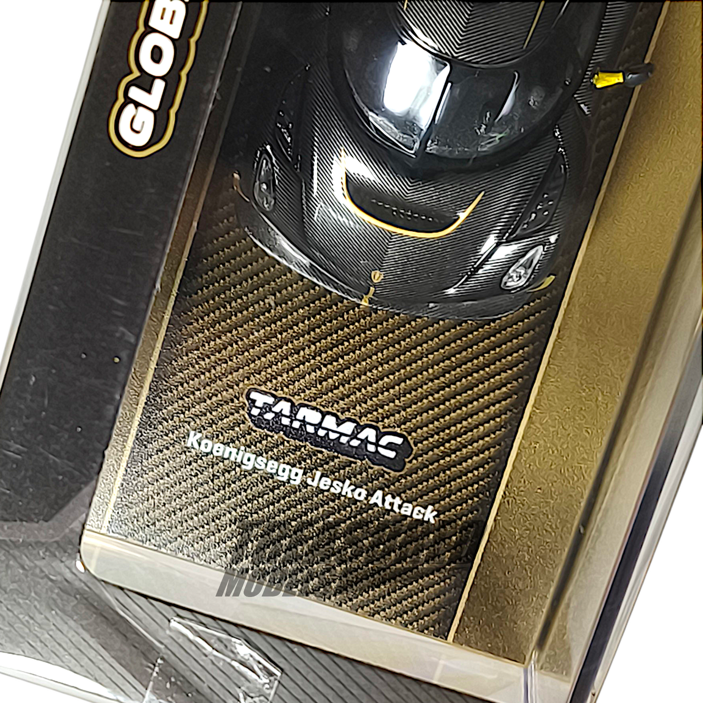 Tarmac Works Koenigsegg Jesko Attack Black Carbon Fibre Special Edition Hong Kong Toy Car Salon 2025 1/64 Die Cast