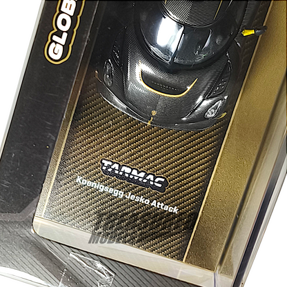 Tarmac Works Koenigsegg Jesko Attack Black Carbon Fibre Special Edition Hong Kong Toy Car Salon 2025 1/64 Die Cast