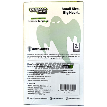 Tarmac Works Koenigsegg Jesko Attack White T64G-TL052-WH 1/64 Diecast