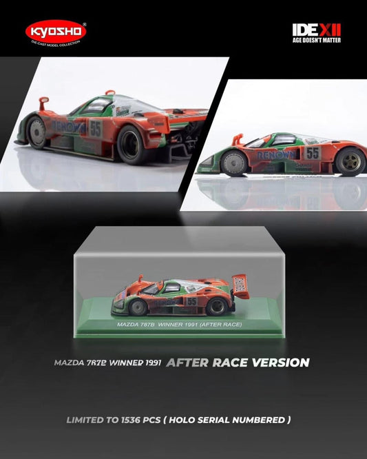 Kyosho Mazda 787B Winner 1991 After Race Version IDE 2025 1/64 Diecast