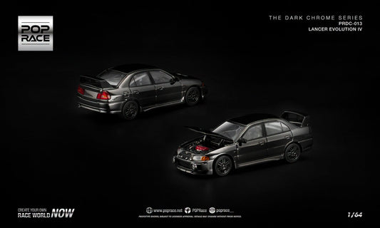 [Pre-Order] Pop Race LANCER EVOLUTION IV - DARK CHROME PRDC013 1/64 Diecast