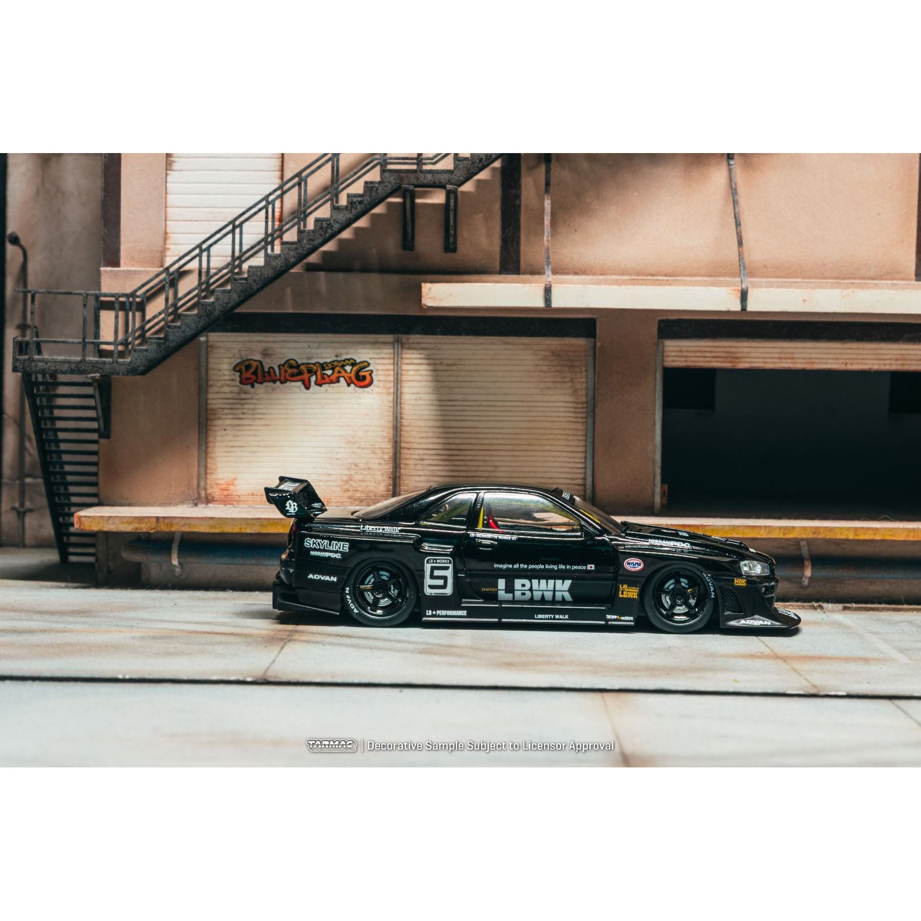 Tarmac Works LB-ER34 Super Silhouette SKYLINE Black 1/43 Diecast