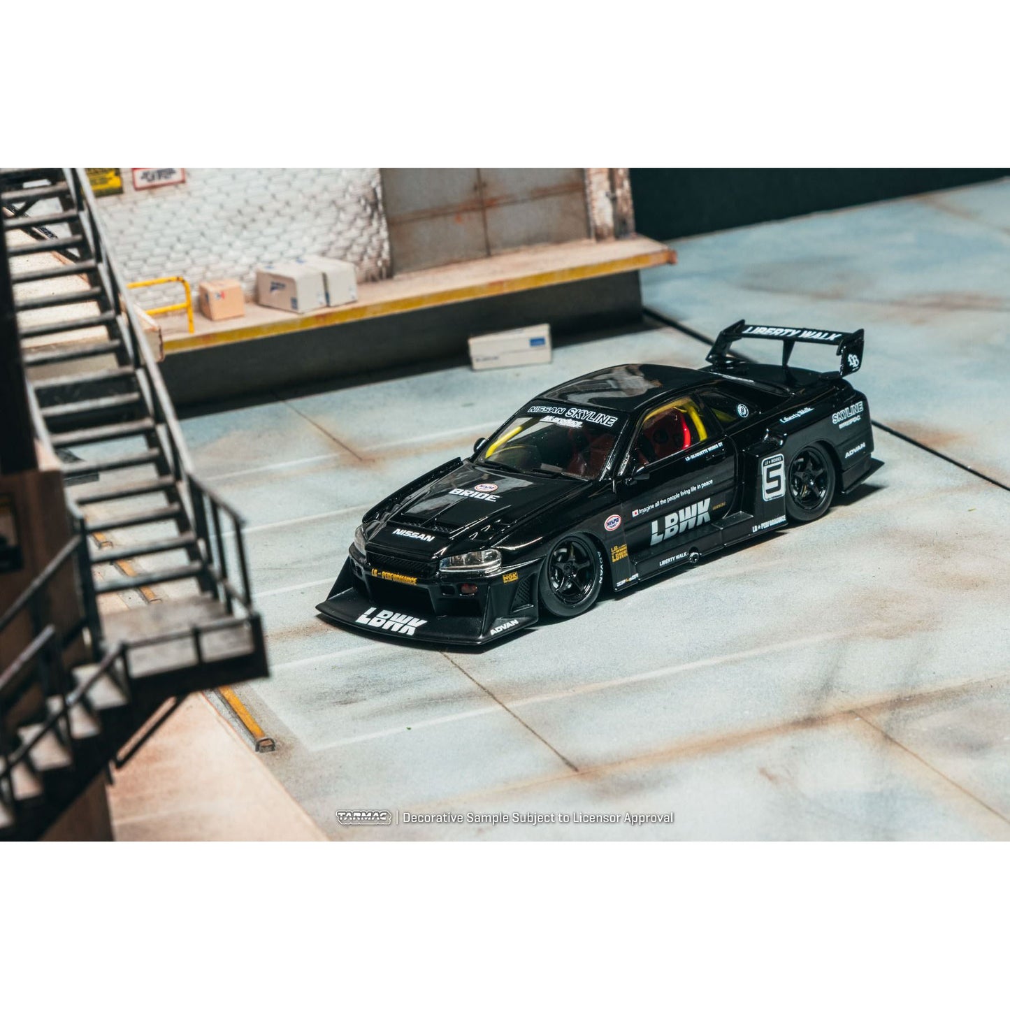 Tarmac Works LB-ER34 Super Silhouette SKYLINE Black 1/43 Diecast
