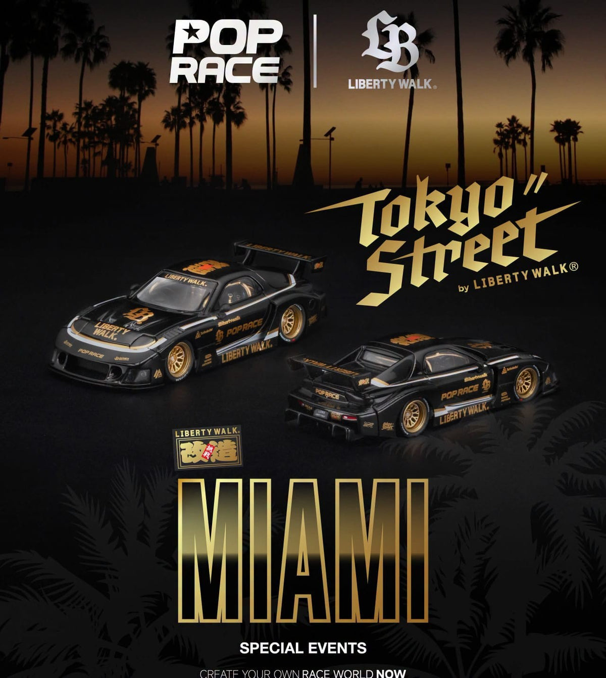 POP RACE Miami Special Event 5 Piece Set 2026 1/64 Diecast