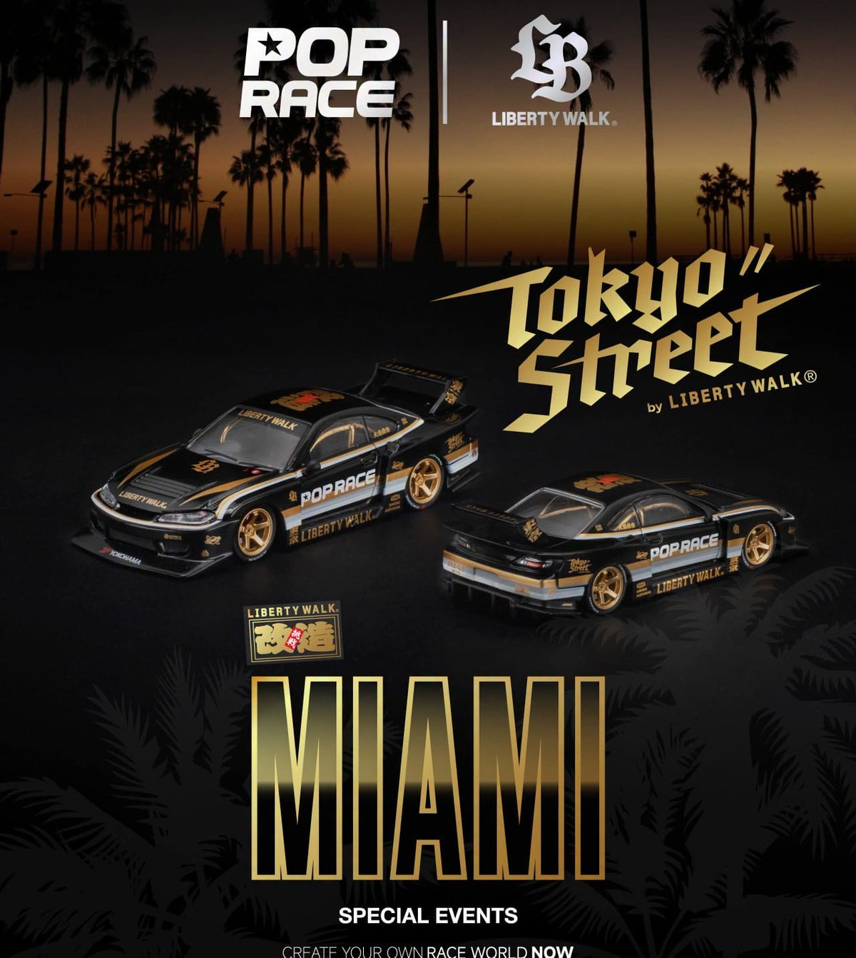 POP RACE Miami Special Event 5 Piece Set 2026 1/64 Diecast