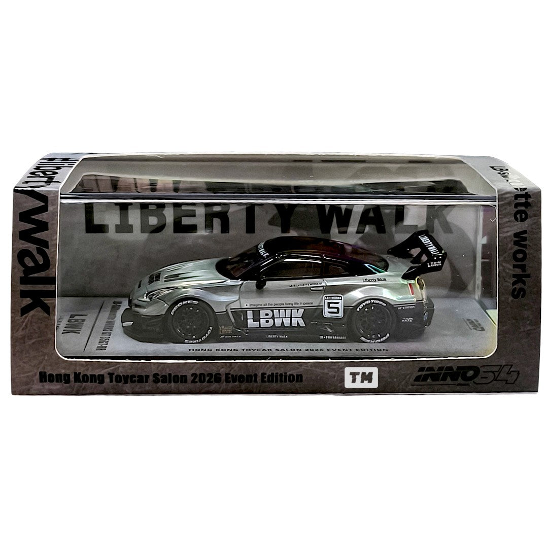 CHASE! INNO64 LB-Silhouette WORKS GT 35GT-RR RAW HKTCS 2026 Event Edition IN64-R35LB-HKTS26 1/64 Diecast
