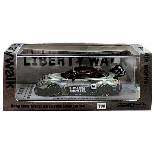 CHASE! INNO64 LB-Silhouette WORKS GT 35GT-RR RAW HKTCS 2026 Event Edition IN64-R35LB-HKTS26 1/64 Diecast