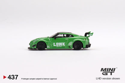 Mini GT LB-Silhouette WORKS GT NISSAN 35GT-RR Ver.2 Apple Green MGT00437 1/64 Diecast