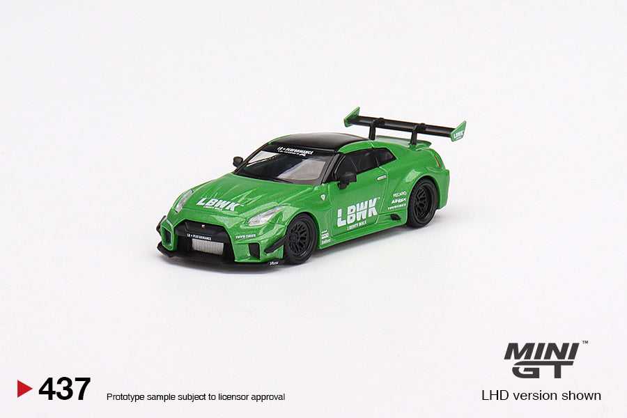 Mini GT LB-Silhouette WORKS GT NISSAN 35GT-RR Ver.2 Apple Green MGT00437 1/64 Diecast