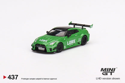 Mini GT LB-Silhouette WORKS GT NISSAN 35GT-RR Ver.2 Apple Green MGT00437 1/64 Diecast