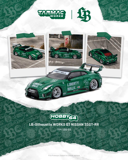 [Pre-Order] Tarmac Works LB-Silhouette WORKS GT Nissan 35GT-RR T64G-105-EG 1/64 Diecast