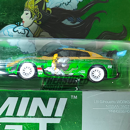 Mini GT LB-Silhouette WORKS GT Nissan 35GT-RR Ver.2 PRINCESS RORO MINI GT x MIZU Diecast MGT00650 1/64 Die Cast