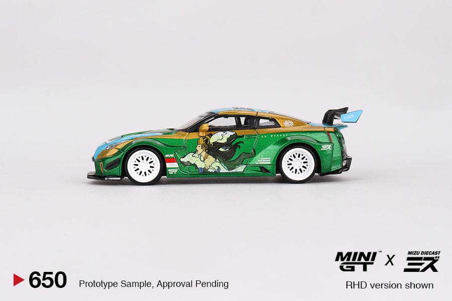 Mini GT LB-Silhouette WORKS GT Nissan 35GT-RR Ver.2 PRINCESS RORO MINI GT x MIZU Diecast MGT00650 1/64 Die Cast