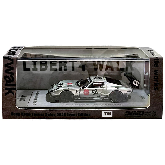 CHASE! INNO64 LB-Silhouette WORKS Miura GT Chrome Silver HKTCS 2026 IN64-LB-MIURA-02-HKTS26 1/64 Diecast