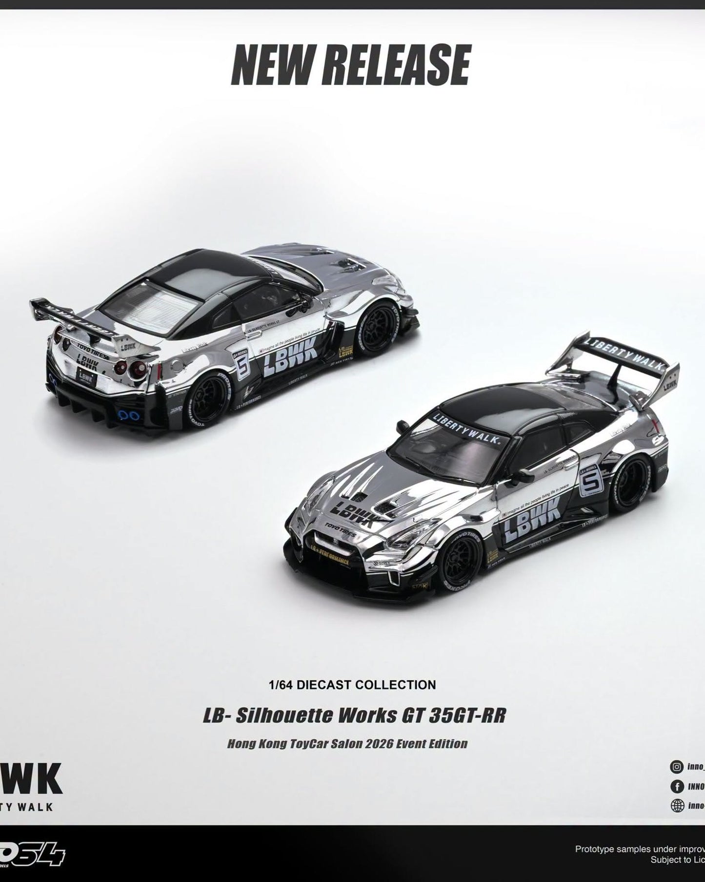 [HK ToyCar] Inno64 LB-Silhouette Works GT 35GT-RR Hong Kong Toy Car 2026 1/64 Diecast