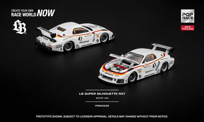 [Pre-Order] Pop Race LB-Super Silhouette RX7 White PR640528 1/64 Diecast