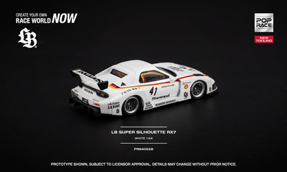 [Pre-Order] Pop Race LB-Super Silhouette RX7 White PR640528 1/64 Diecast