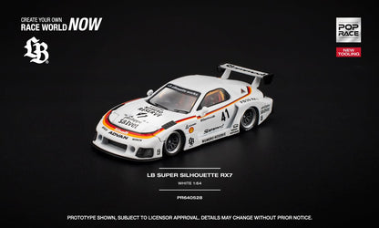 [Pre-Order] Pop Race LB-Super Silhouette RX7 White PR640528 1/64 Diecast