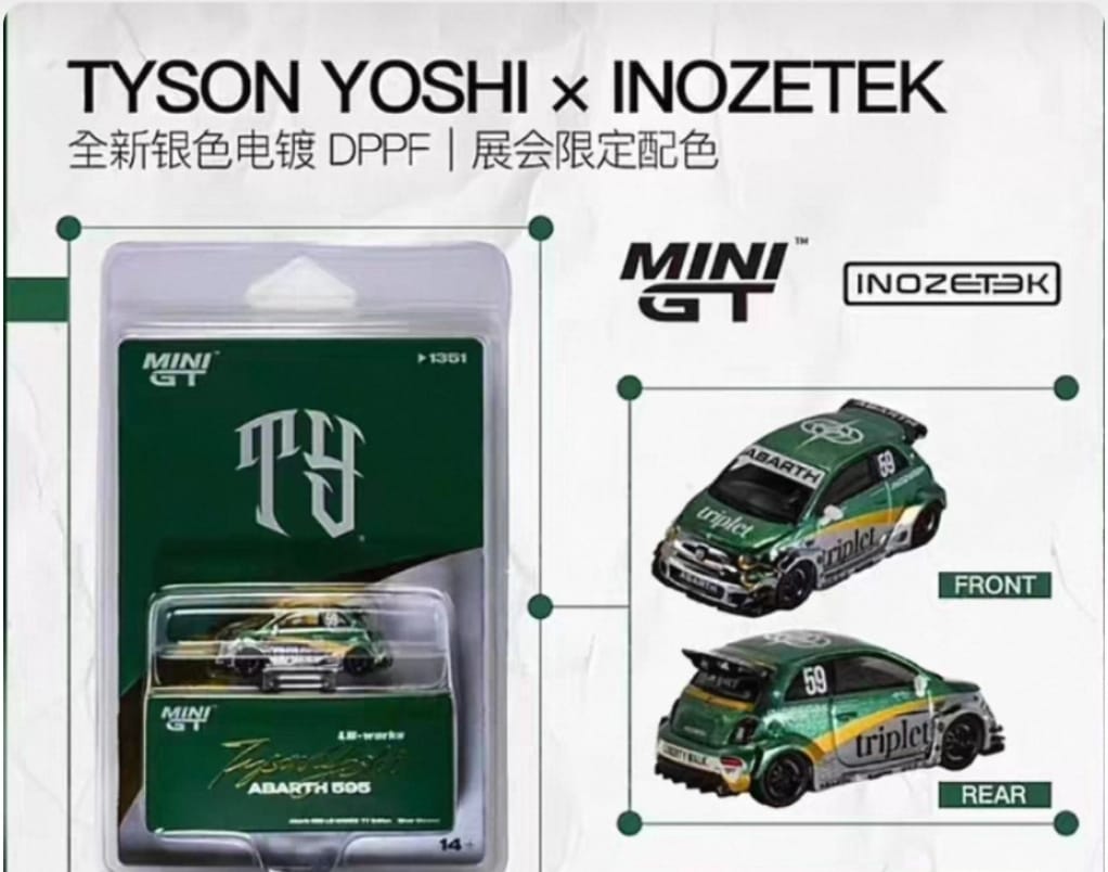 [APAxpo] MINI GT LB-WORKS ABARTH 595 TYSON YOSHI x INOZETEK APAxpo 2026 MGT01351 1/64 Diecast
