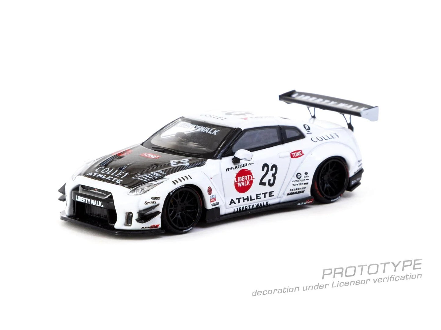Tarmac Works LB-WORKS NISSAN GT-R R35 type 2 White Oil Can Packaging T64-090-WH 1/64 Diecast