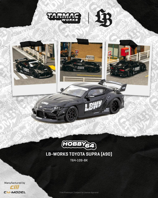 [Pre-Order] Tarmac Works LB-WORKS TOYOTA SUPRA (A90) Black T64-109-BK 1/64 Diecast