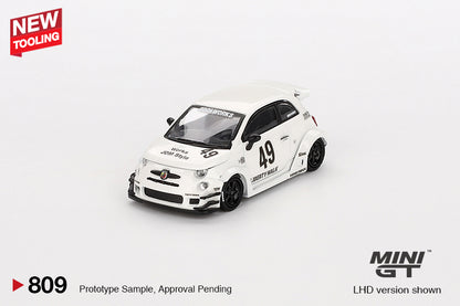 Mini GT LB-Works x Abas Works Abarth 595 Gara White MGT00809 1/64 Die Cast