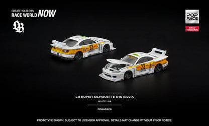 [Pre-Order] Pop Race LB SUPER SILHOUETTE S15 SILVIA - WHITE PR640529 1/64 Diecast