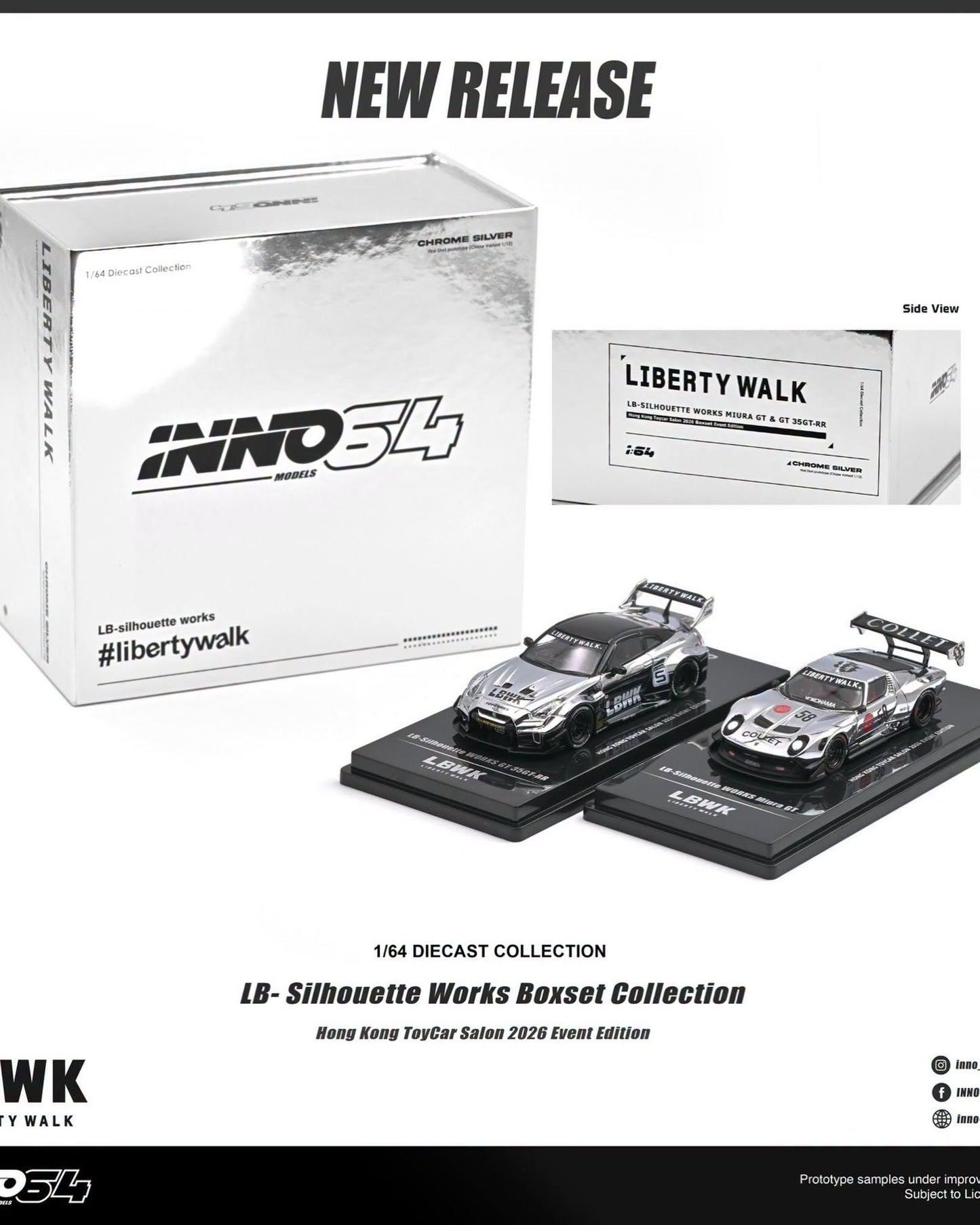[HK ToyCar] Inno64 LB Silhouette Works Box Set Collection Hong Kong Toy Car Salon 2026 1/64 Diecast