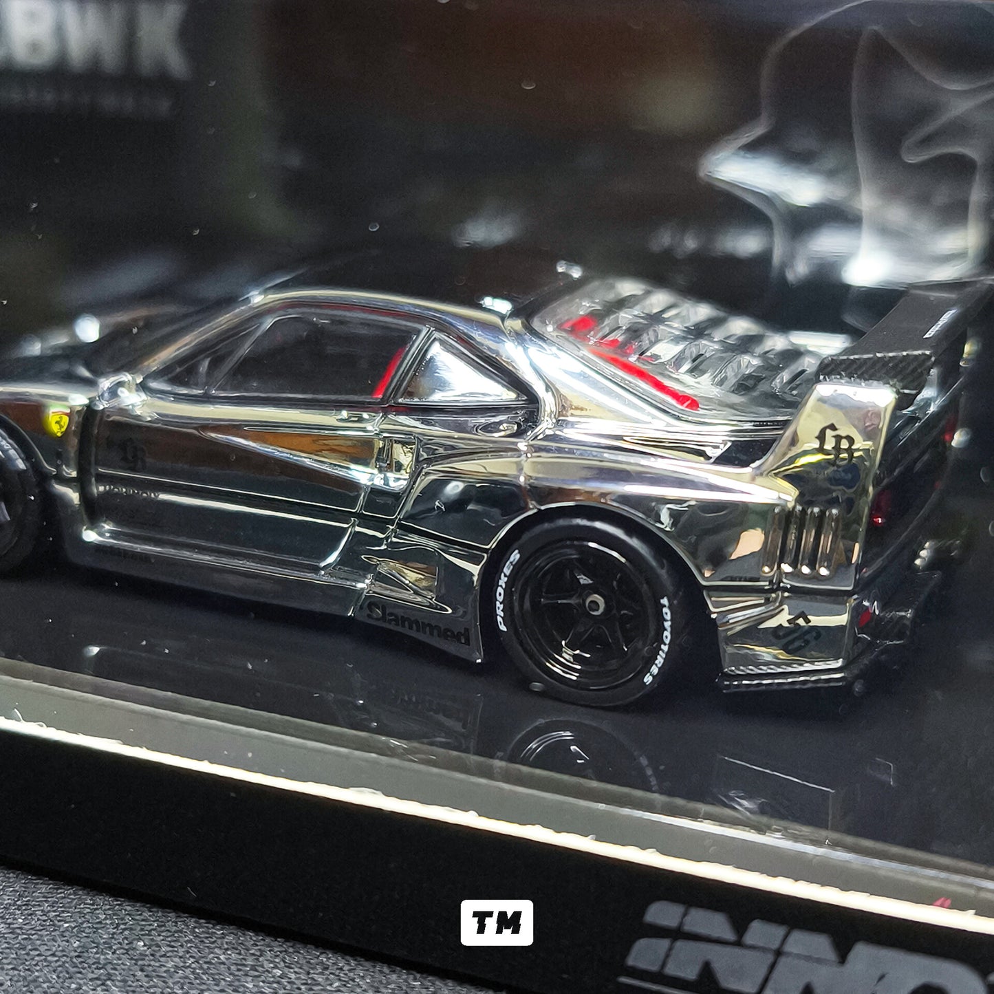 Inno64 LBWK F40 Chrome Silver IN64-LBWKF40-CHS 1/64 Diecast