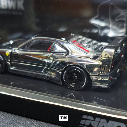 Inno64 LBWK F40 Chrome Silver IN64-LBWKF40-CHS 1/64 Diecast