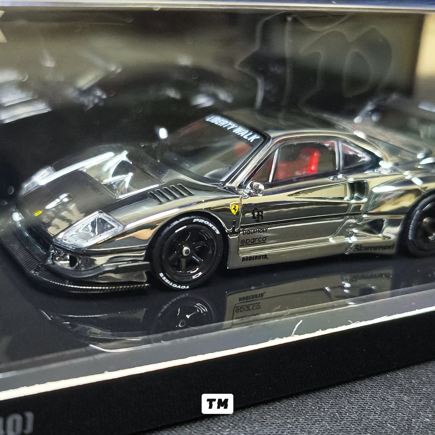 Inno64 LBWK F40 Chrome Silver IN64-LBWKF40-CHS 1/64 Diecast