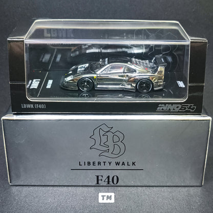 Inno64 LBWK F40 Chrome Silver IN64-LBWKF40-CHS 1/64 Diecast
