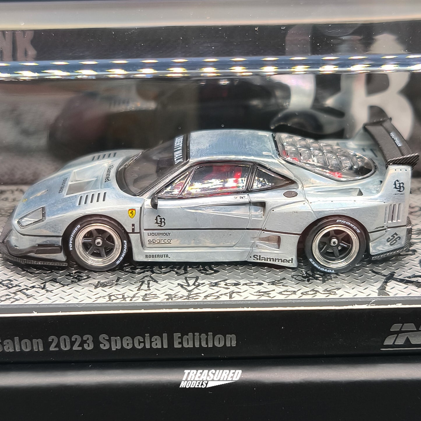 [CHASE] Inno64 LBWK Ferrari F40 Chase Matte Black Hong Kong Toy Car Salon 2023 Event Exclusive 1/64 Diecast