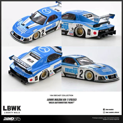 [Pre-Order] Inno64 LBWK MAZDA RX7 (FD3S) “Meiji Automotive Paint” 1/64 Diecast