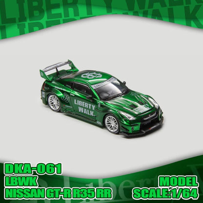 [Pre-Order] Demon King Auto LBWK Nissan GT-R R35 RR Green Rear Wing Ver. 2 DKA-061 1/64 Diecast