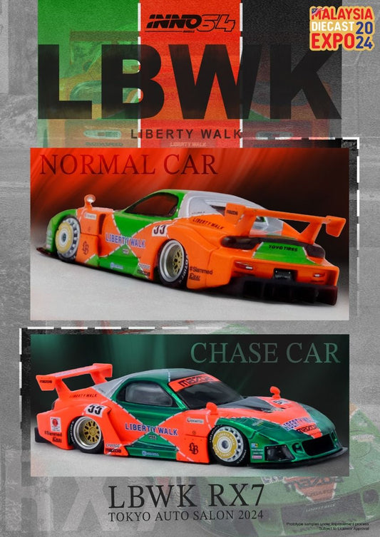 Inno64 LBWK RX-7 FD3S LB-Super Silhouette MDX2024 IN64-LBWK-RX7-04 1/64 Diecast