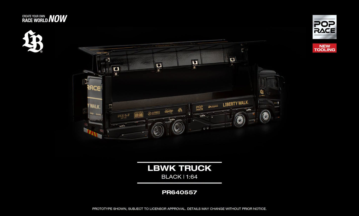 [Pre-Order] Pop Race LBWK TRUCK - BLACK PR640557 1/64 Diecast