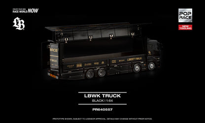 [Pre-Order] Pop Race LBWK TRUCK - BLACK PR640557 1/64 Diecast