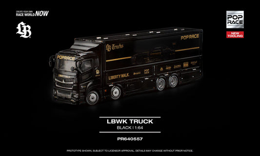 [Pre-Order] Pop Race LBWK TRUCK - BLACK PR640557 1/64 Diecast