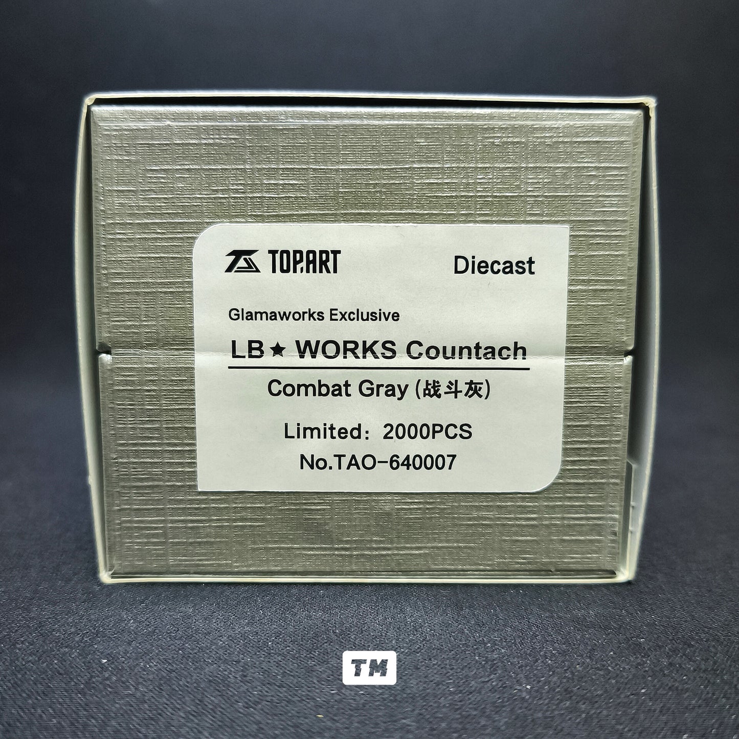 Top Art LB Works Countach Combat Grey TAO640007 1/64 Diecast