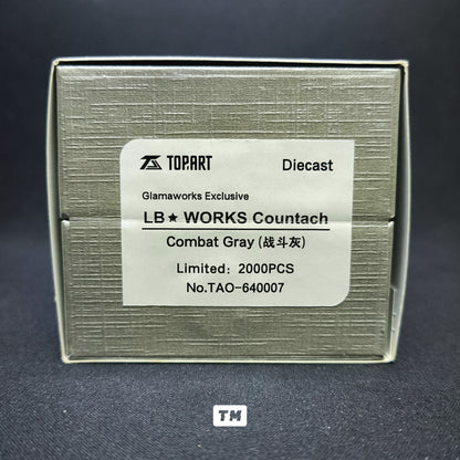 Top Art LB Works Countach Combat Grey TAO640007 1/64 Diecast