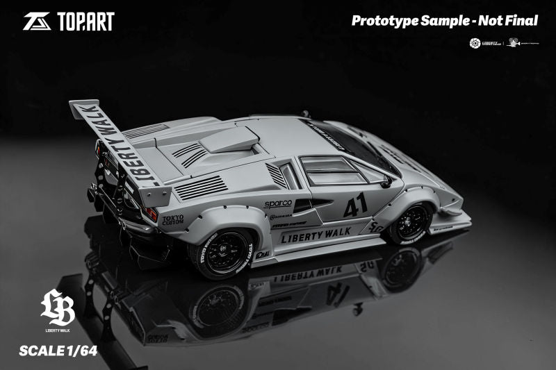 Top Art LB Works Countach Combat Grey TAO640007 1/64 Diecast