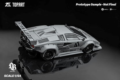 Top Art LB Works Countach Combat Grey TAO640007 1/64 Diecast