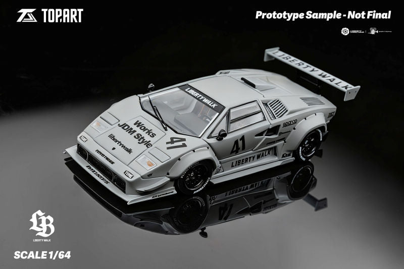 Top Art LB Works Countach Combat Grey TAO640007 1/64 Diecast